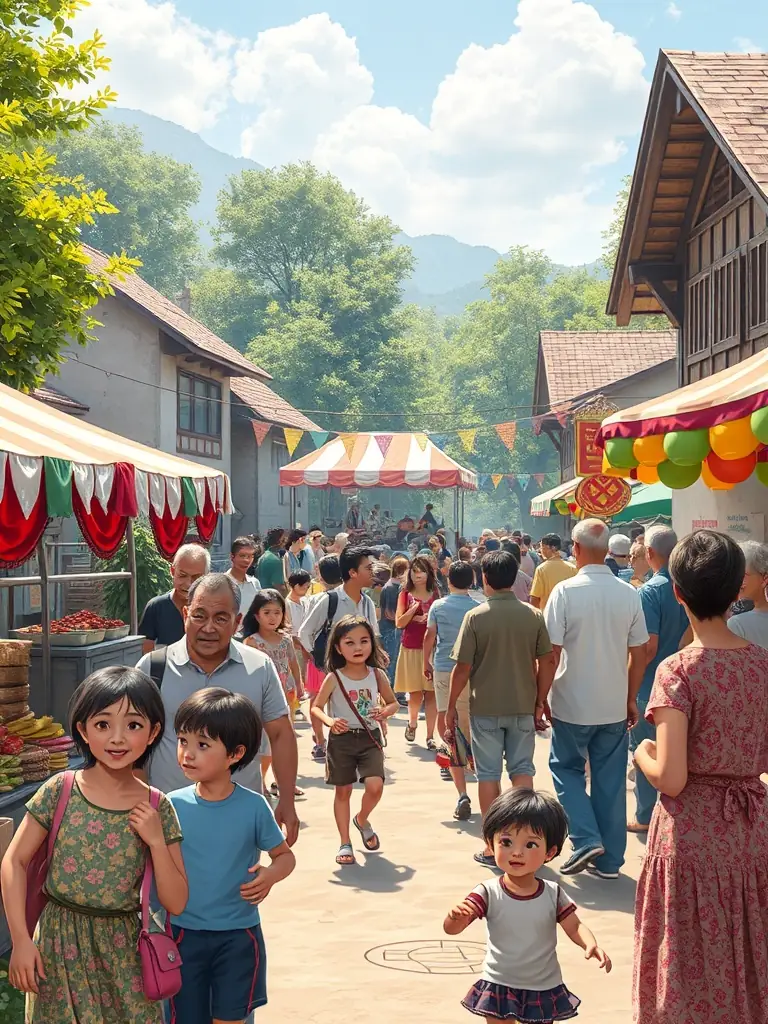 A lively scene from the annual Heritage Festival, showcasing traditional crafts and performances that celebrate the cultural heritage of Saintonge, organized by RTS ASSOC ROUTE HISTORIQUE TRESORS SAINTONGE.